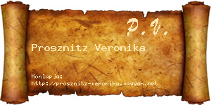 Prosznitz Veronika névjegykártya