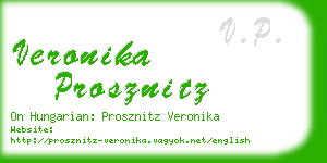 veronika prosznitz business card